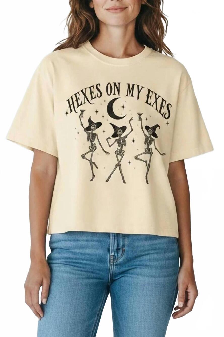NEW COMFORT COLORS hexes on my exes tee in off white
